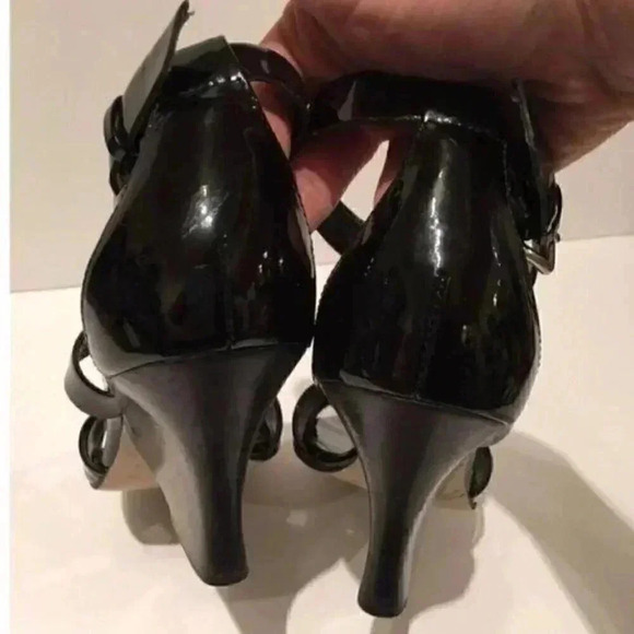 Franco Sarto Heels 7 Patent Leather Funky Chunky - Picture 5 of 8